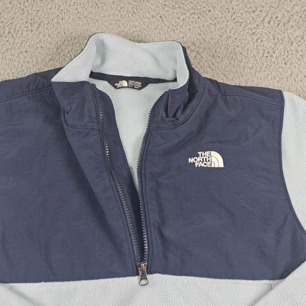 North Face Pullover Youth XL 18/20 Blue Fleece Half Zip Outdoors Jacket Warm